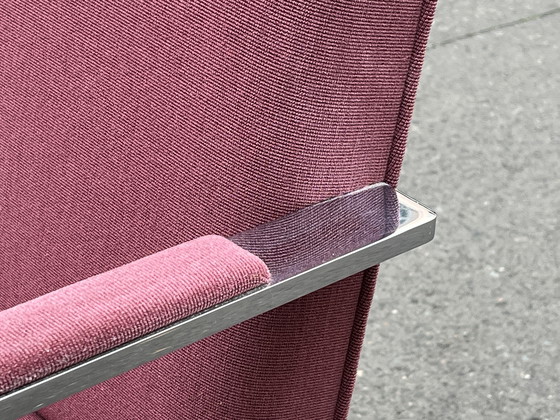 Image 1 of 1/4 Vintage Brno Knoll Armchair Chair Ludwig Mies Van Der Rohe Old Pink Bauhaus Chrome Upholstery Cantilever Arm Chair