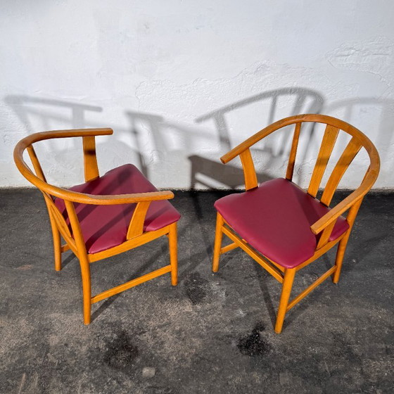 Set van 2 Carl-Ewert Ekström stoelen, paarse lederen bekleding, jaren 70 – Fauteuils, Leather (photo 7 of 11)