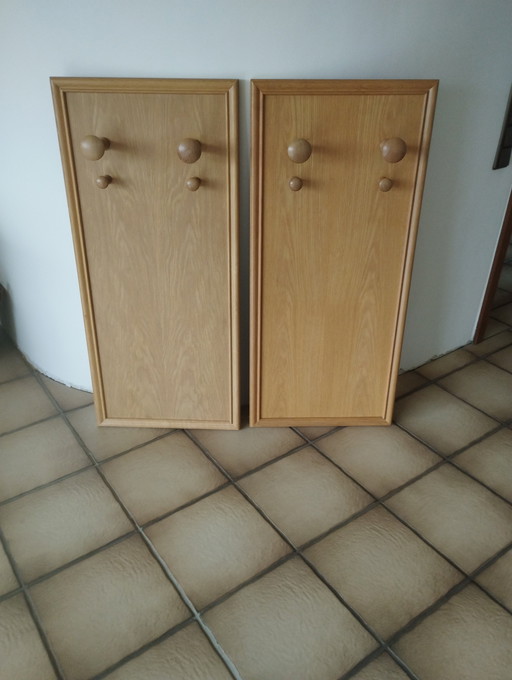 Garderobe Wandkapstok panelen vintage 70s