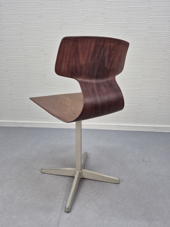 Galvanitas vintage stoel/bureaustoel. – Eetkamerstoelen, Metal, Wood (photo 6 of 11)