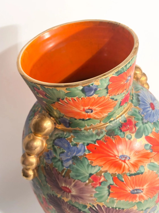 Art Deco Vase F.A.C.I. Ceramics Civita Castellana 1940s (photo 5 of 13)