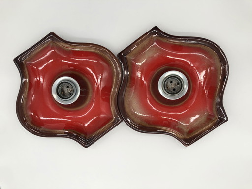 2x West Germany wandlamp