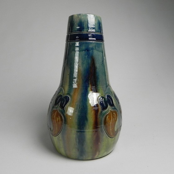 Image 1 of Flemish Art Deco vase with floral motifs, 1920s