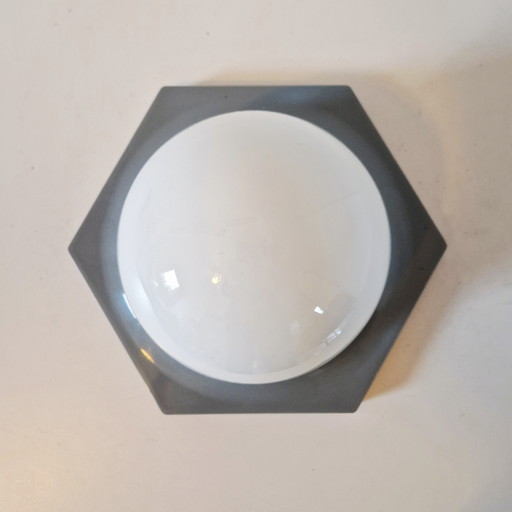 Massive Jaren 70 Hexagram Vintage plafonniere wandlamp