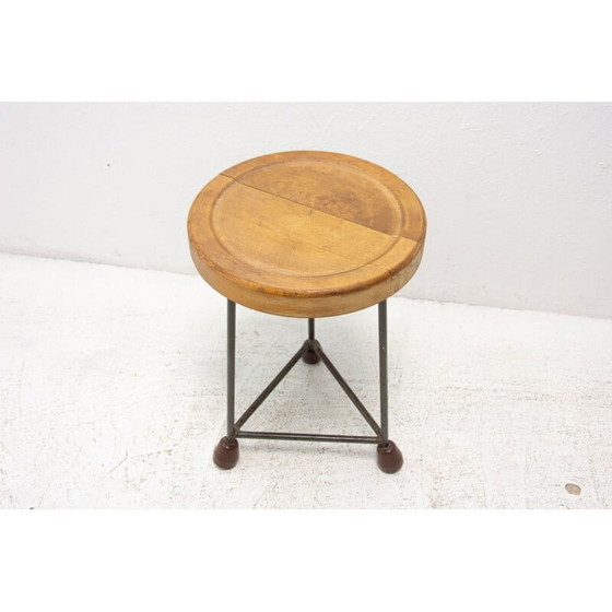 Image 1 of Mid century industry stool, Czechoslovakia 1950s