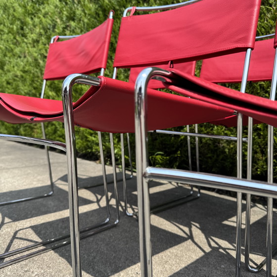 Image 1 of Rote Delfina-Stühle von Enzo Mari