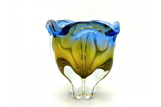 Image 1 of Glass bowl - ashtray, Czech Republic, 1960s