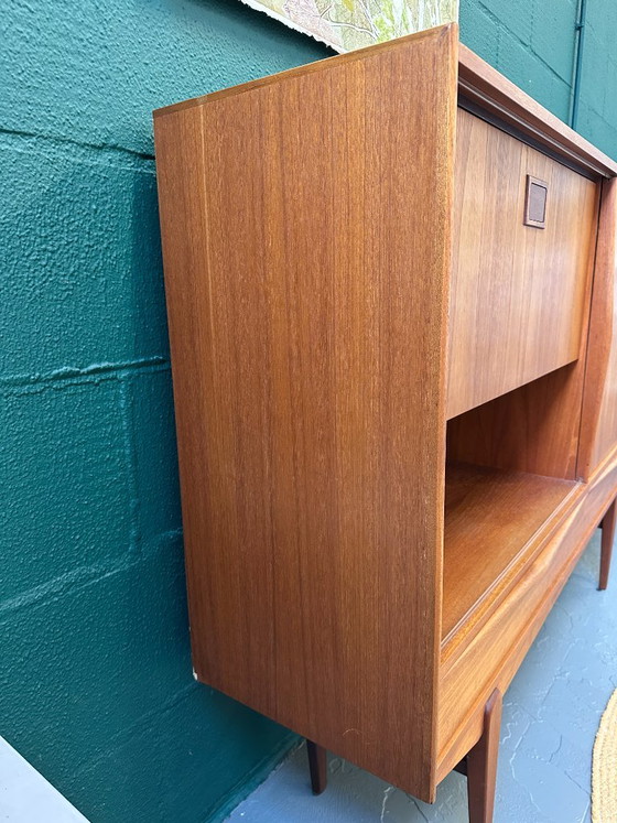 Buffet haut en teck Mid-Century / Buffet bas compact – Vintage années 60 – Wood (photo 5 of 14)