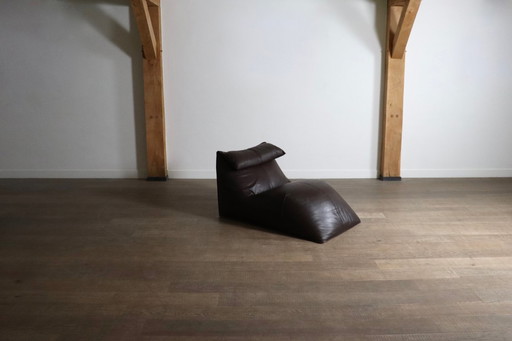 Le bambole chaise longue en cuir brun Par Mario Bellini pour B&B Italia, 1972