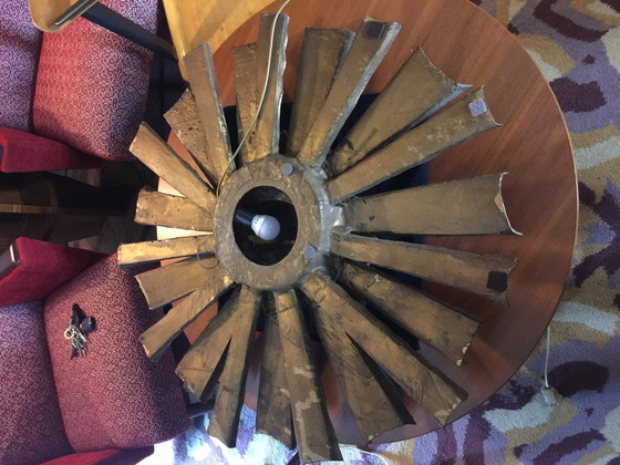 Grande Sculptures murales Sunburst, années 1970 – Metal, Mid Century Modern (photo 3 of 18)