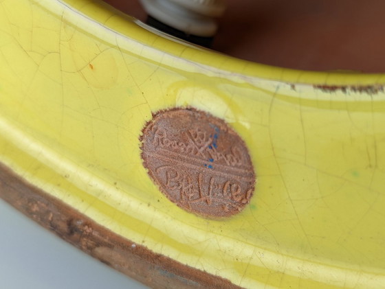 Image 1 of Lampe de table Bjørn Wiinblad Rosenthal en céramique émaillée jaune Danemark années 1970