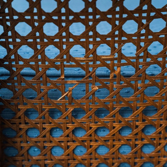 Image 1 of par de sillones antiguos de bambú y paja de venecia de los años sesenta antiguos modernos