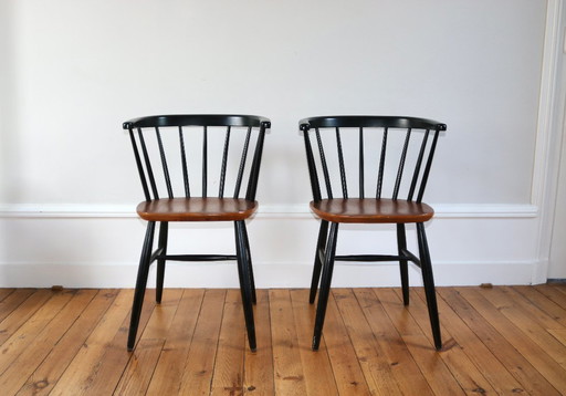 Pair of vintage Scandinavian chairs in the style of Tapiovaara, 1960s