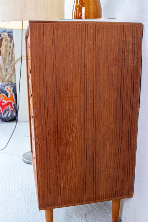 Image 1 of Vintage teak chest of drawers, sideboard, highboard, Danish style, 1960s