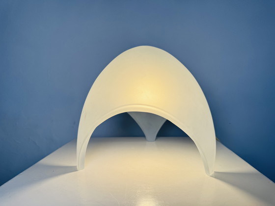 Image 1 of LÁMPARA DE MESA EN VIDRIO ESMALTADO 'COQUE' DE ELIO MARTINELLI PARA MARTINELLI LUCE, ITALIA, años 70