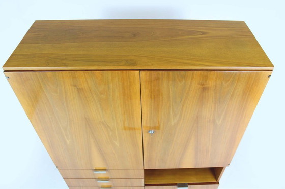 Image 1 of Gabinetes de fresno y nogal de mediados de siglo de Jitona, década de 1960, juego de 2