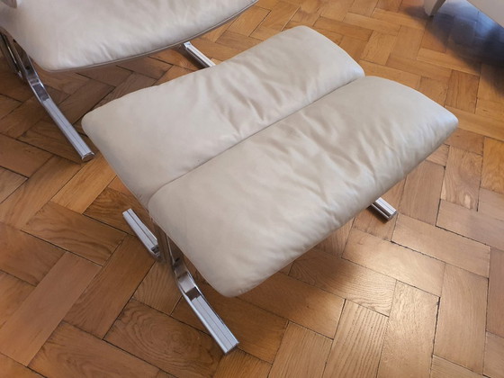Image 1 of Sillón De Sede DS-2030 + Reposapiés / Otomana Arena / Cromo