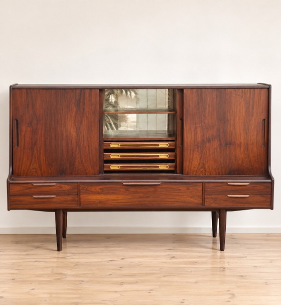 Credenza con vetrina danese vintage in palissandro, ES Møbler Silkeborg, Model 87, Anni '60 (foto 2 di 8)