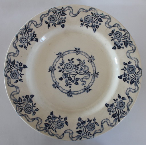 Gien cake tray, Osborne model 1875, in earthenware porcelain