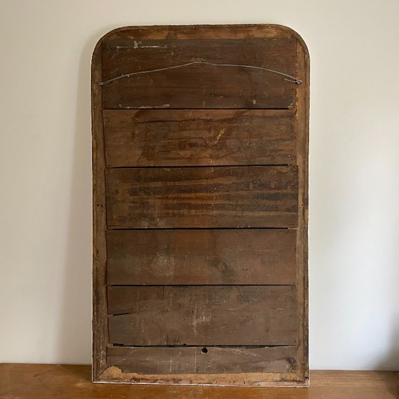 Image 1 of Spiegel van Louis Philippe, eind 19e eeuw. 140 x 85 cm. Wit.