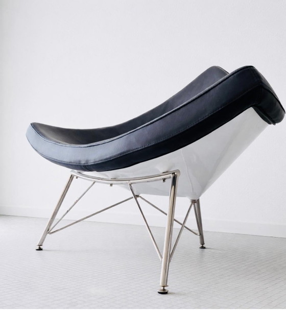 Fauteuil in de Vitra Coconut-stijl – Leather, Chrome (photo 4 of 15)