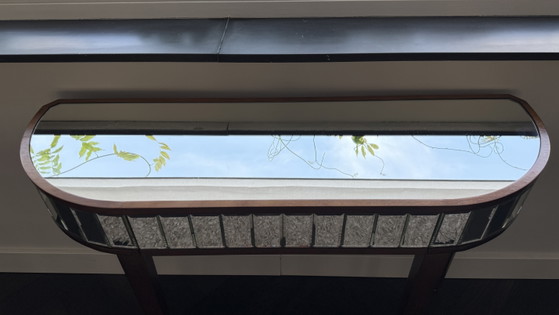 Image 1 of Laura Ashley Capri spiegelende consoletafel — Demi-Lune