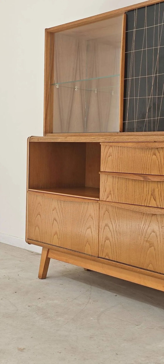 High buffet / Sideboard U 372 / 386 by B Landsman and H Nepozytek 60 – Jitona, Display cabinets, Wood, Glass (photo 28 of 40)