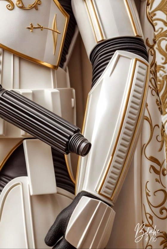 Image 1 of Blake : Stormtroopers stylés. Signé à la main et numéroté 4/10. Sur verre acrylique avec système de suspension. Édition 4/10, ra