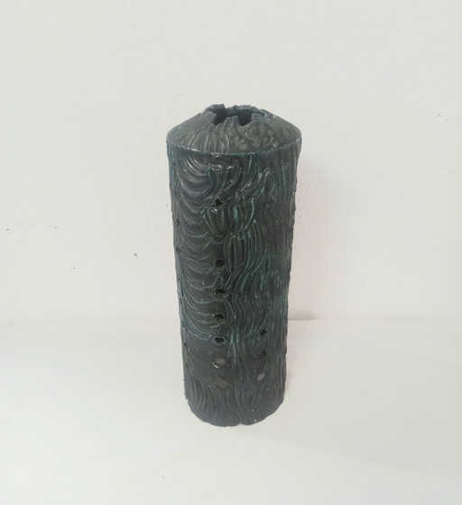 Vintage glazed ceramic vase