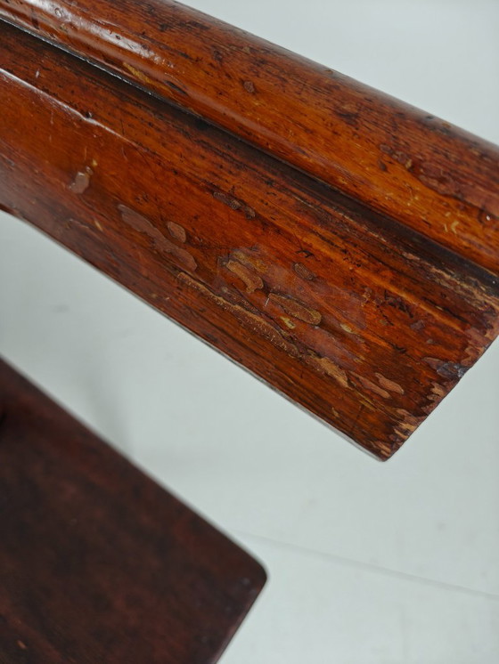 Image 1 of Banco ferroviario victoriano de pino albar – Halstead's, Todmorden