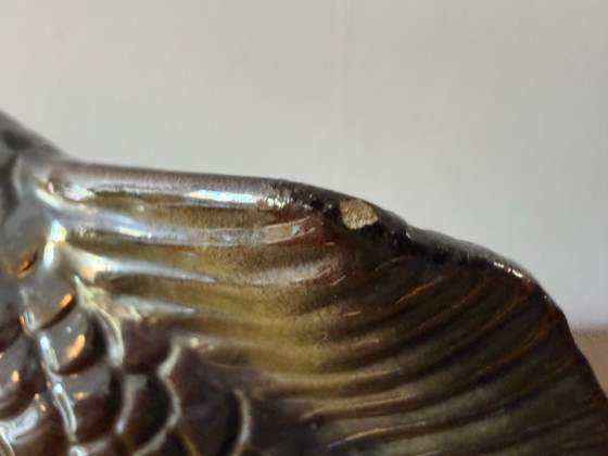 Large vintage ceramic trout in Hubert Bequet style, Artisan, Decorative Objects, Multi Color (photo 8 of 14)