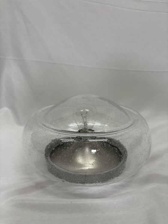 Image 1 of Applique ou plafonnier vintage en verre bulle Doria Leuchten '60