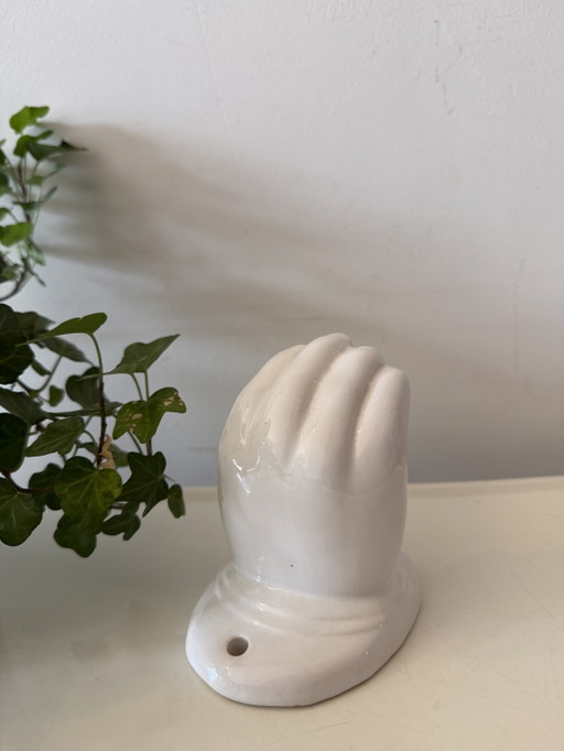 Mano da parete in ceramica vintage
