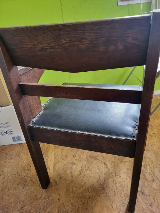 Image 1 of Scuola di Amsterdam 2 sedie di legno