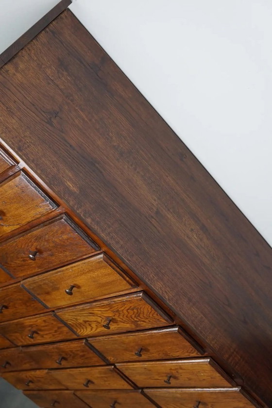 Image 1 of Armoire d'apothicaire ancienne en chêne français, début du XXe siècle