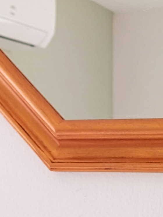 Image 1 of Octagonal wall mirror with gold frame