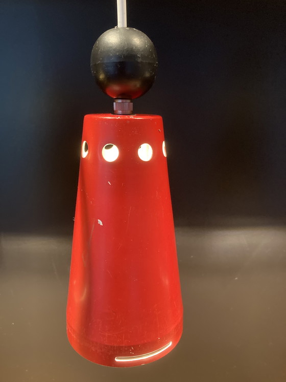 Image 1 of 3x vintage hanglampjes (jaren 60) in 3 kleuren