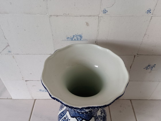 Image 1 of Boch Belgium vase Delft blue style