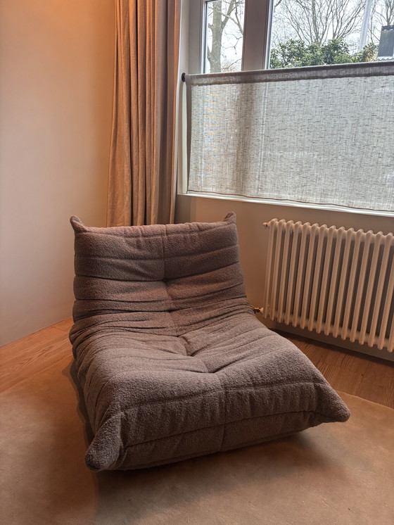 Image 1 of Ligne Roset Togo Fauteuil - donker bruin bouclé