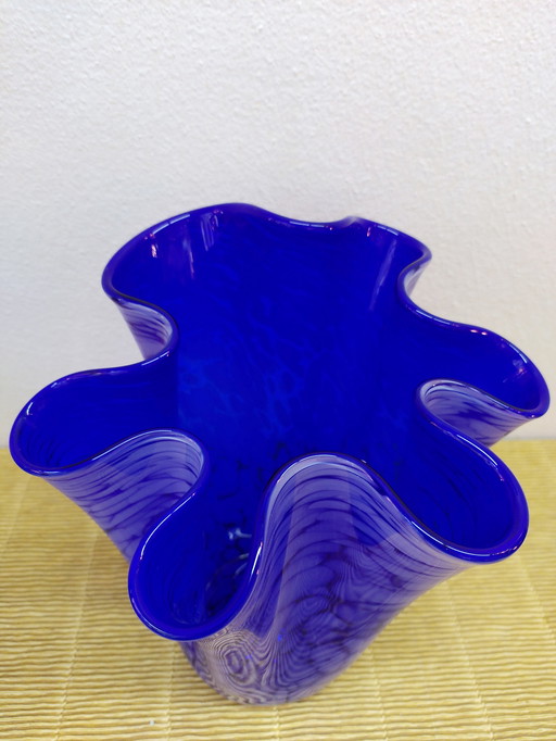 Vase Mouchoir En Verre De Murano, 1970