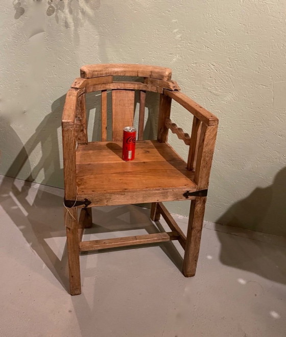 Image 1 of Chaise coloniale ancienne, presque antique