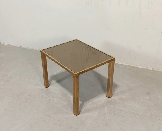 Image 1 of Belgo Chrom Dewulf smoked glass side table 