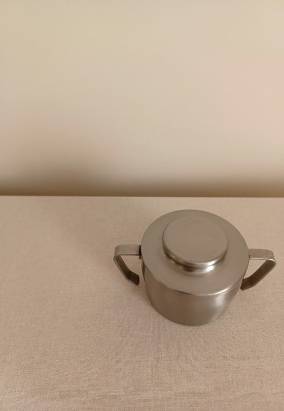 Image 1 of Mid-century barista set. Motta Italy and Assenmaker. Stainless steel and stainless steel.