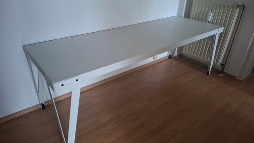 Classico del design: Functionals „Lloyd Table“ Tavolo da pranzo / Scrivania (230 x 80 cm) in bianco