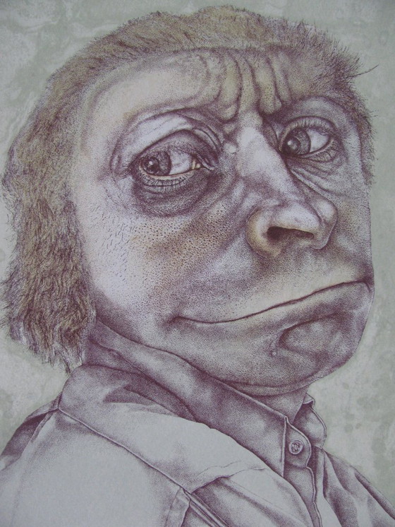 Image 1 of Reiner Schwarz, 'Myself as a Painting Monkey', Lithograph