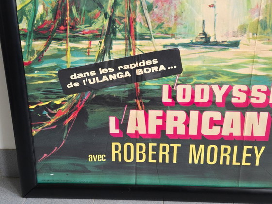 Image 1 of ORIGINELE VINTAGE POSTER 120x160cm DE ODYSSEE VAN DE AFRICAN QUEEN HUMPHREY BOGART