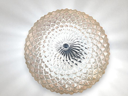 Clear glass wall or ceililng flush mount light 