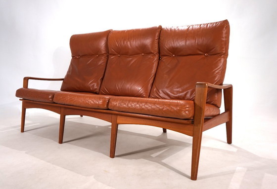 Image 1 of Komfort 3-seater leather sofa by Arne Wahl Iversen, 1960