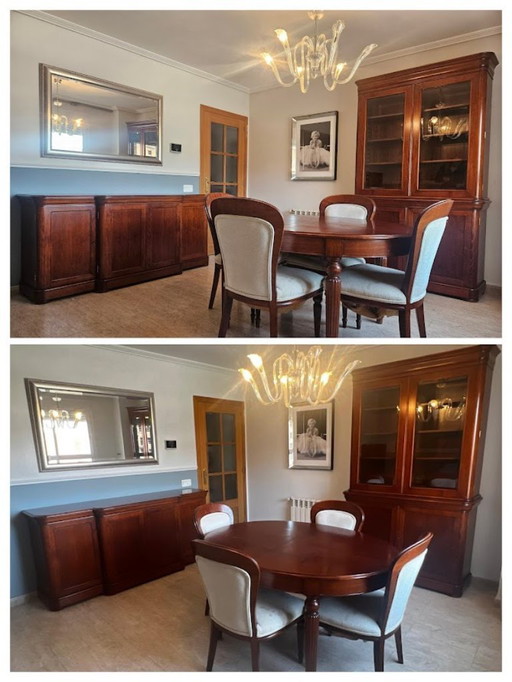 Set da pranzo di lusso di Artes Moble - Noce spagnolo - 9 pezzi