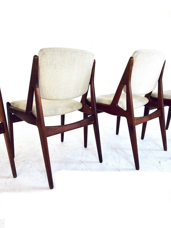 Image 1 of 4x Chaise de salle à manger 'Ella', Arne Vodder, VAMO Sonderborg '60